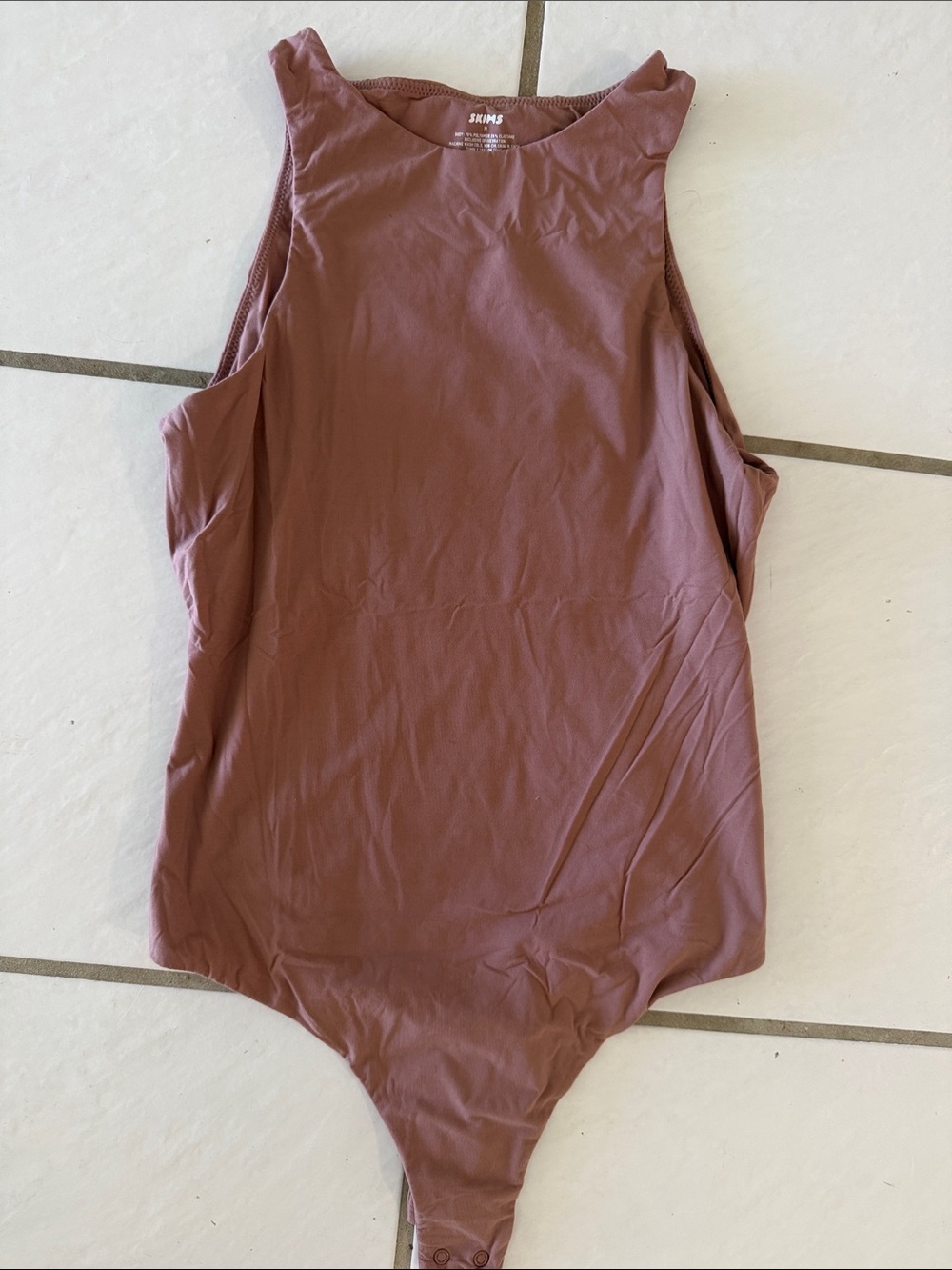 SKIMS Mauve Tank Bodysuit in Dusty Rose